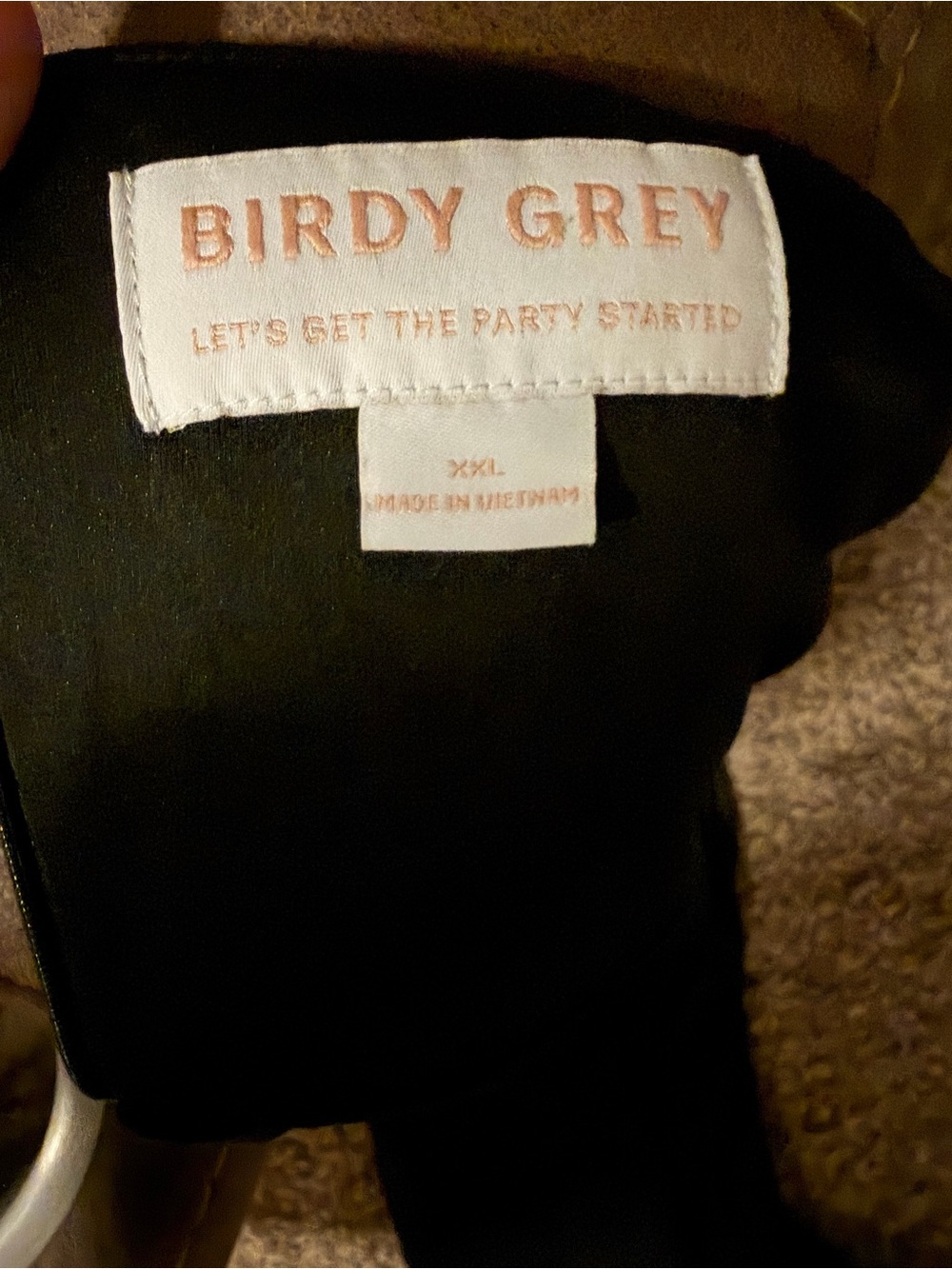 Birdy Grey Black Pet Bird Toy with White Label